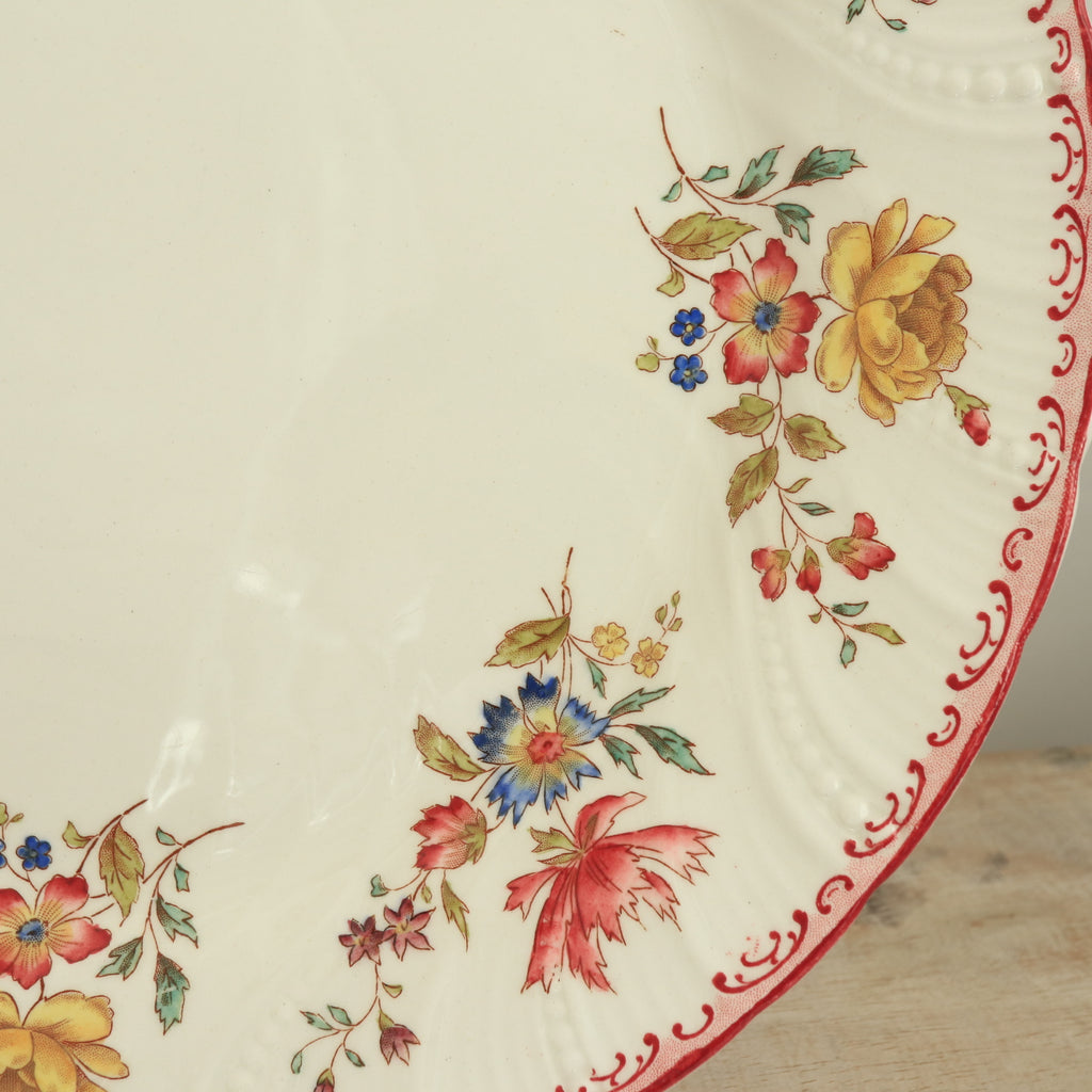アンティークコンポティエ デコール19  DECOR19 フランス サルグミンヌ製 FAIENCERIES SARREGUEMINES
