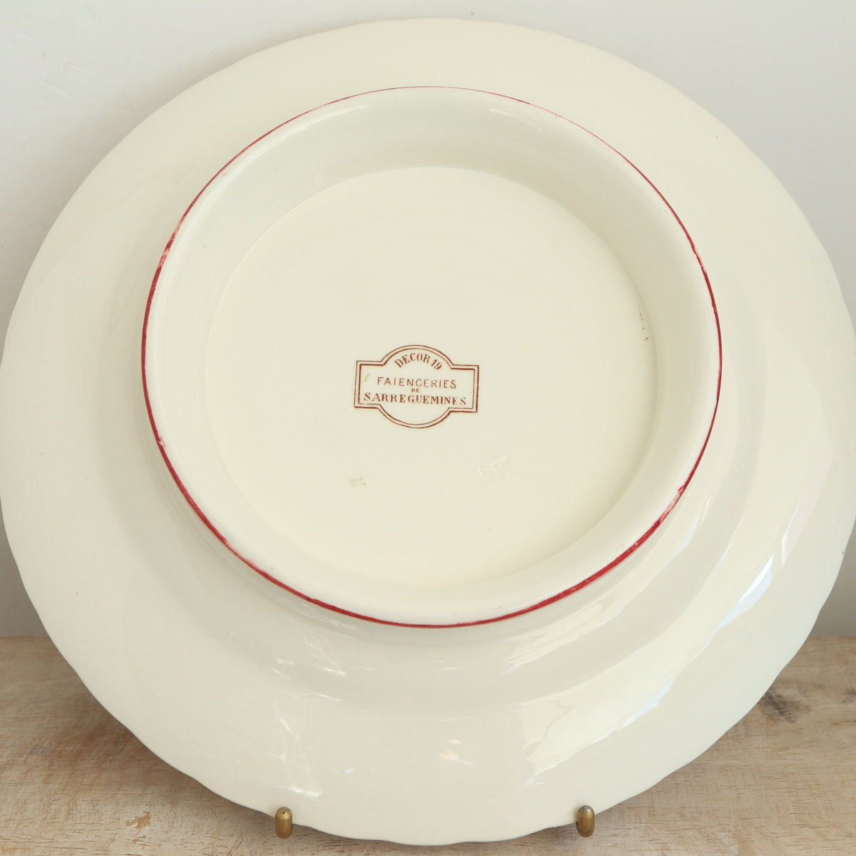 アンティークコンポティエ デコール19  DECOR19 フランス サルグミンヌ製 FAIENCERIES SARREGUEMINES