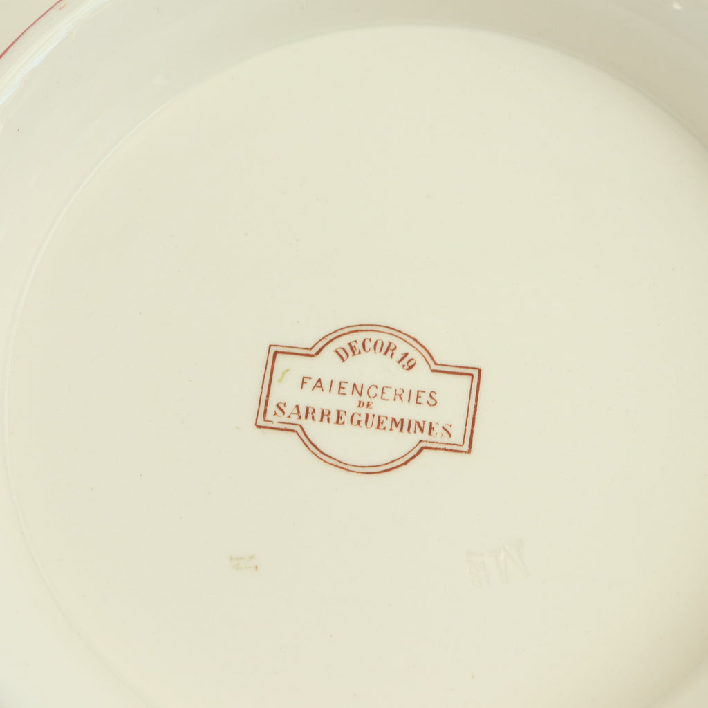 アンティークコンポティエ デコール19  DECOR19 フランス サルグミンヌ製 FAIENCERIES SARREGUEMINES
