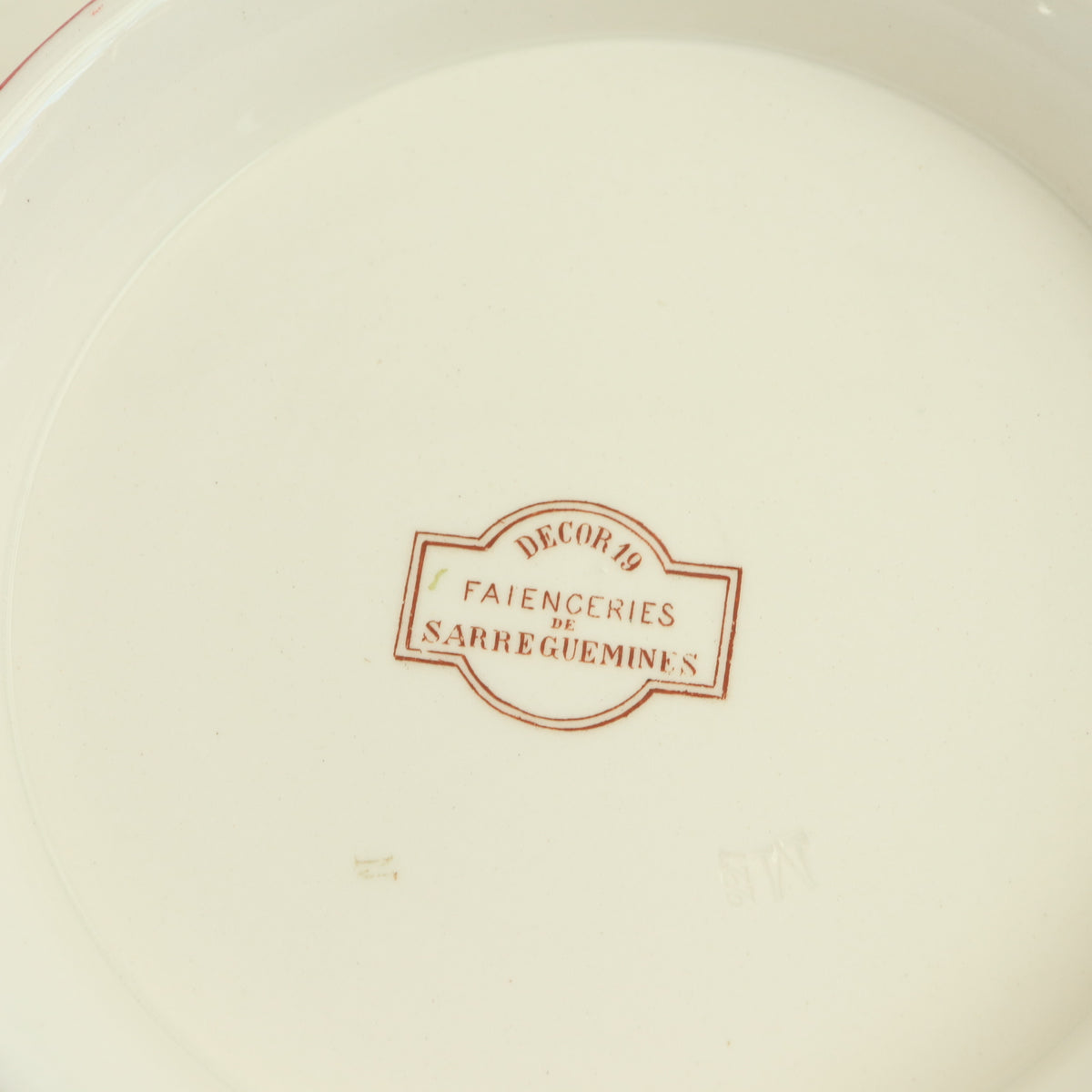 アンティークコンポティエ デコール19  DECOR19 フランス サルグミンヌ製 FAIENCERIES SARREGUEMINES