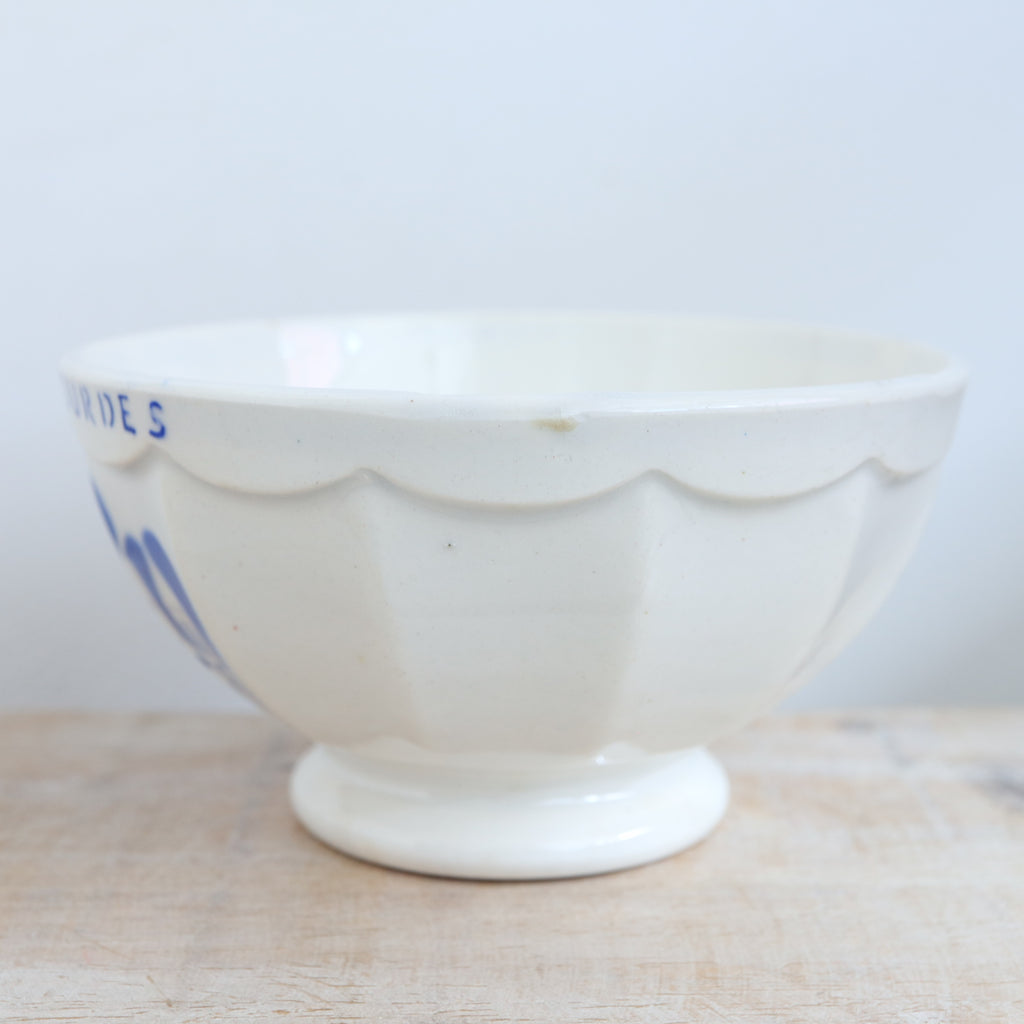 アンティーク カフェオレボウル ルルド スカラップ SOUVENIR DE LOURDES フランス ディゴワン製 Digoin
