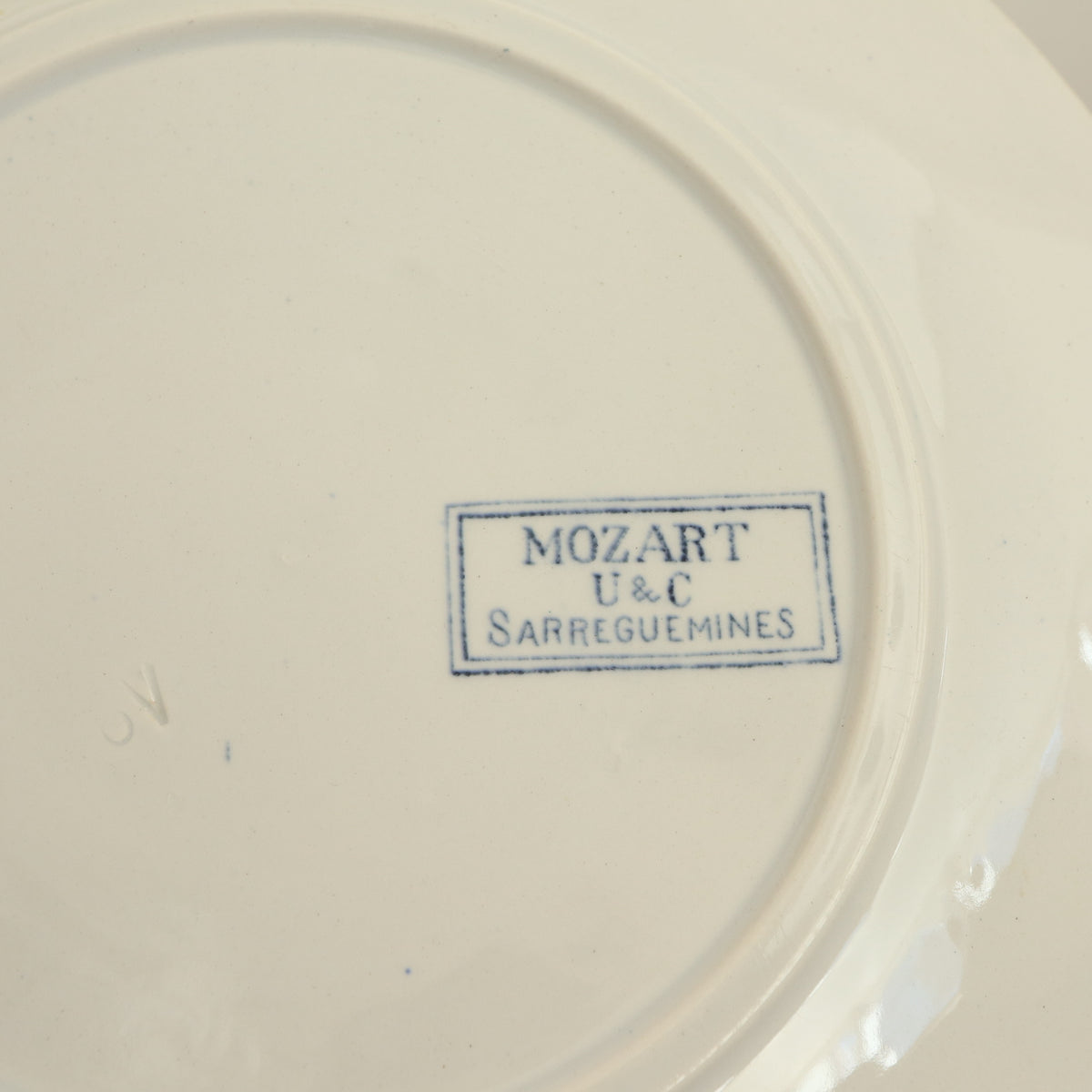 アンティークプレート デザート皿 モーツァルト MOZART フランス サルグミンヌ製 U&C SARREGUEMINES