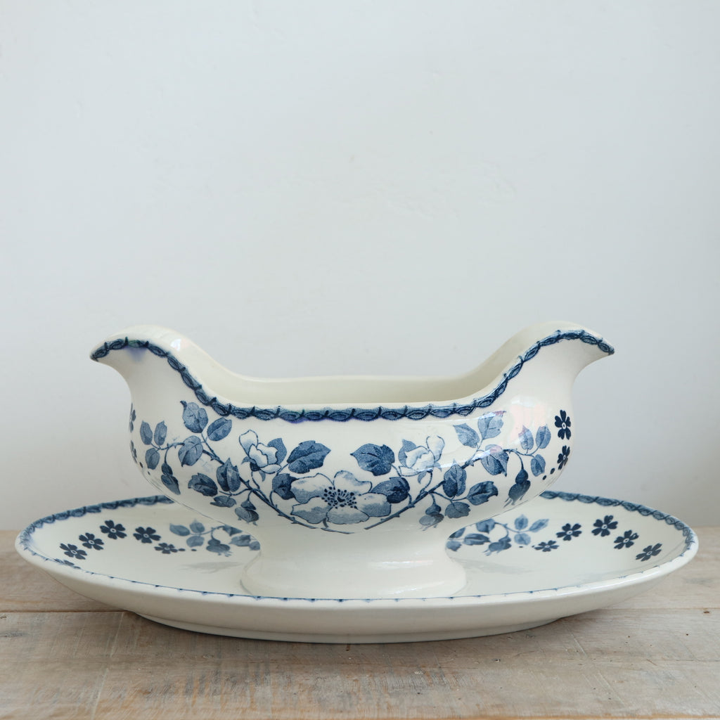 アンティーク ソーシエール サルグミンヌ フランス Trouville U&C SARREGUEMINES FRANCE Antique Gravy boat