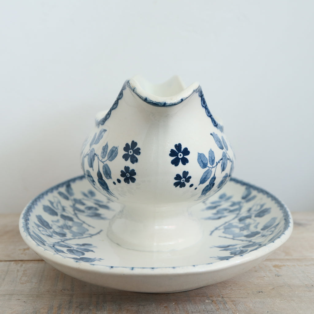 アンティーク ソーシエール サルグミンヌ フランス Trouville U&C SARREGUEMINES FRANCE Antique Gravy boat