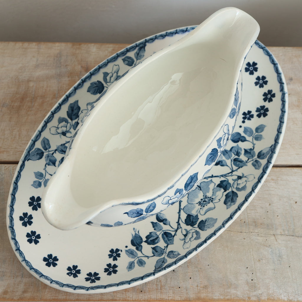 アンティーク ソーシエール サルグミンヌ フランス Trouville U&C SARREGUEMINES FRANCE Antique Gravy boat