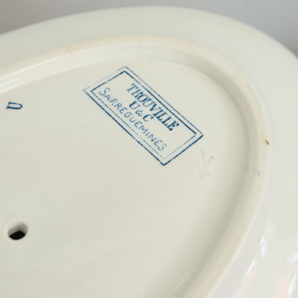 アンティーク ソーシエール サルグミンヌ フランス Trouville U&C SARREGUEMINES FRANCE Antique Gravy boat