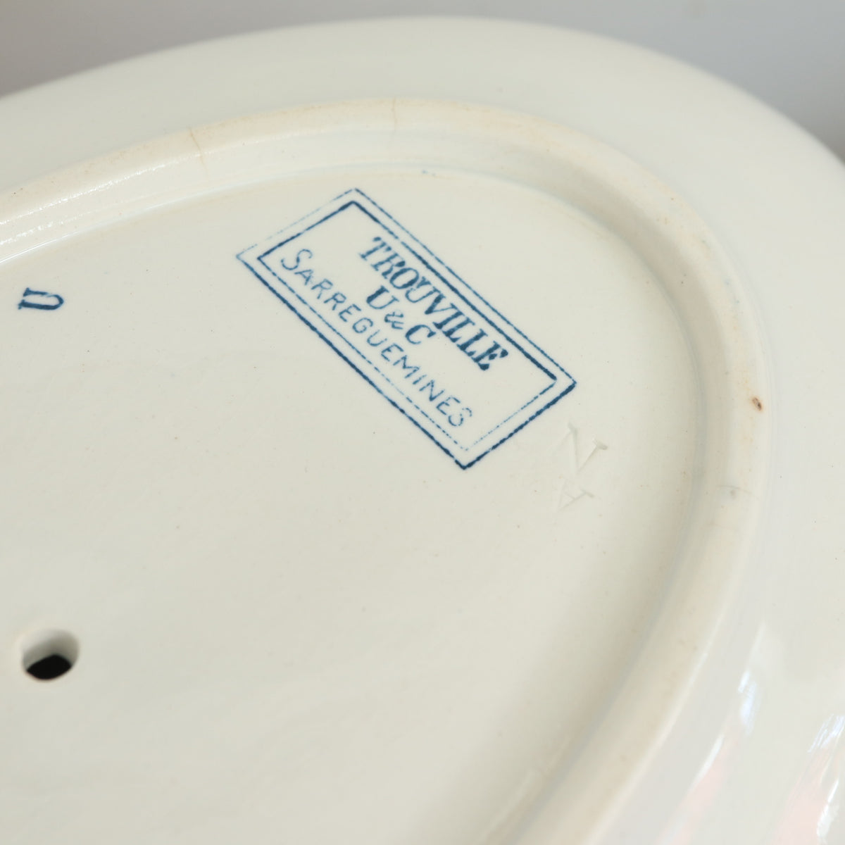 アンティーク ソーシエール サルグミンヌ フランス Trouville U&C SARREGUEMINES FRANCE Antique Gravy boat