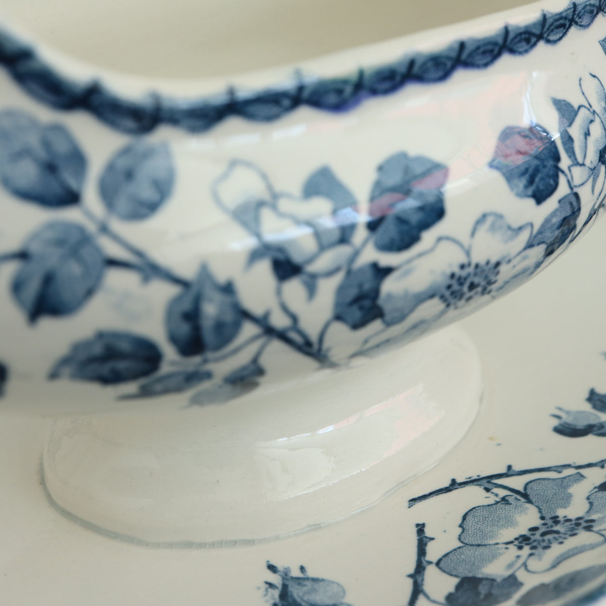 アンティーク ソーシエール サルグミンヌ フランス Trouville U&C SARREGUEMINES FRANCE Antique Gravy boat