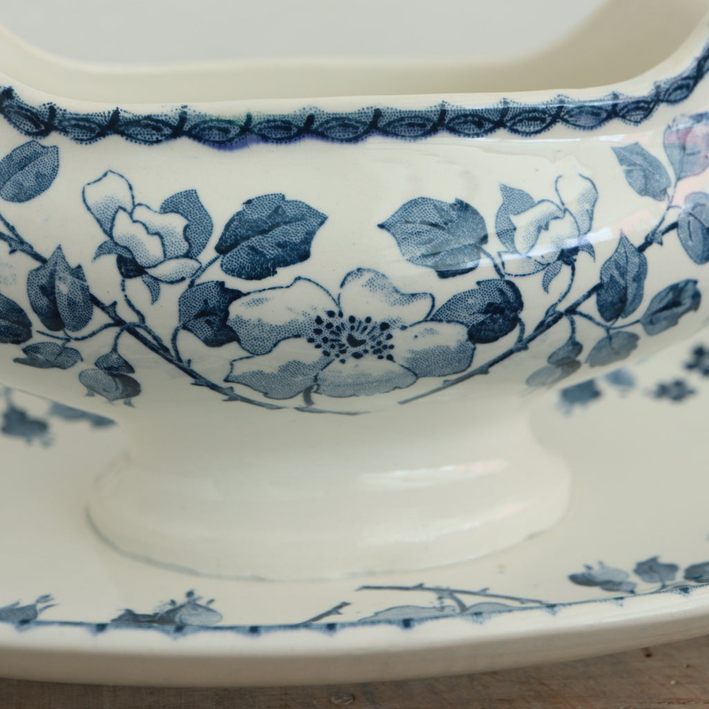 アンティーク ソーシエール サルグミンヌ フランス Trouville U&C SARREGUEMINES FRANCE Antique Gravy boat