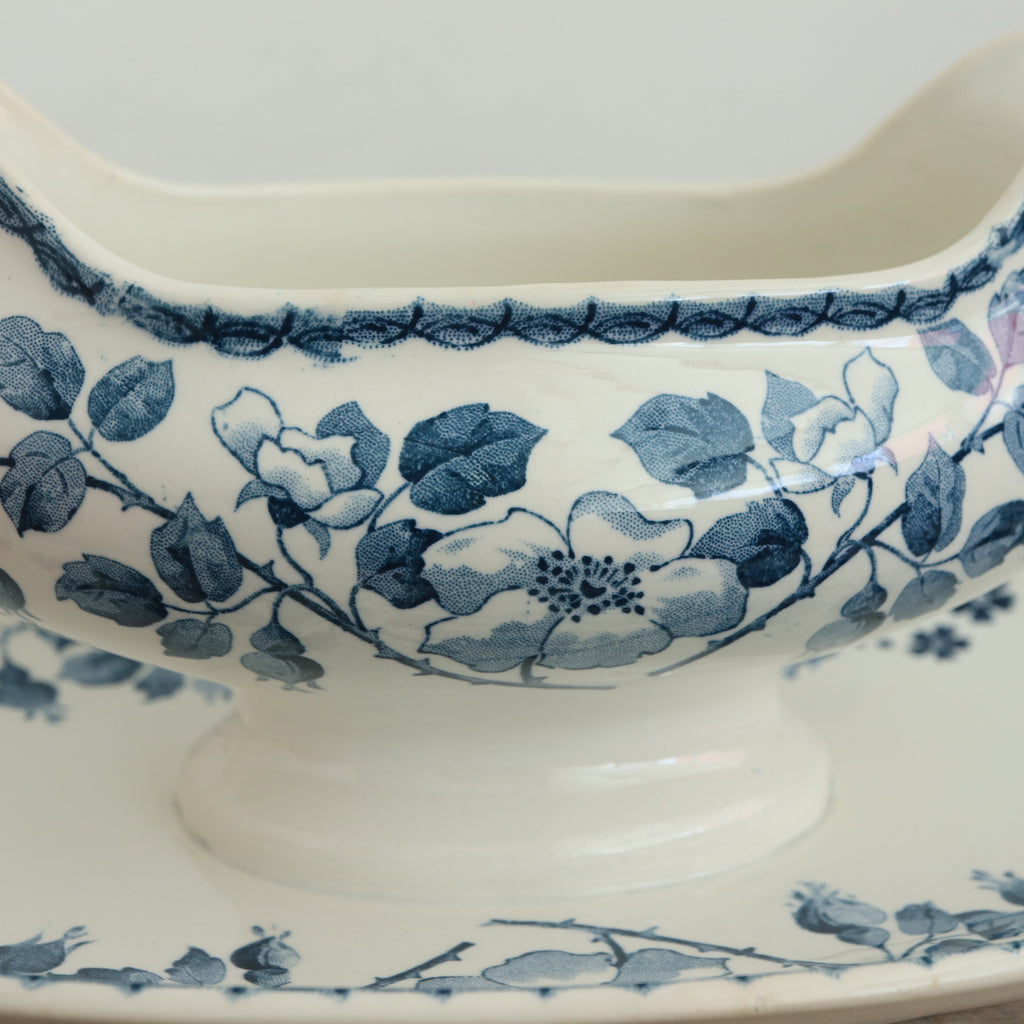 アンティーク ソーシエール サルグミンヌ フランス Trouville U&C SARREGUEMINES FRANCE Antique Gravy boat