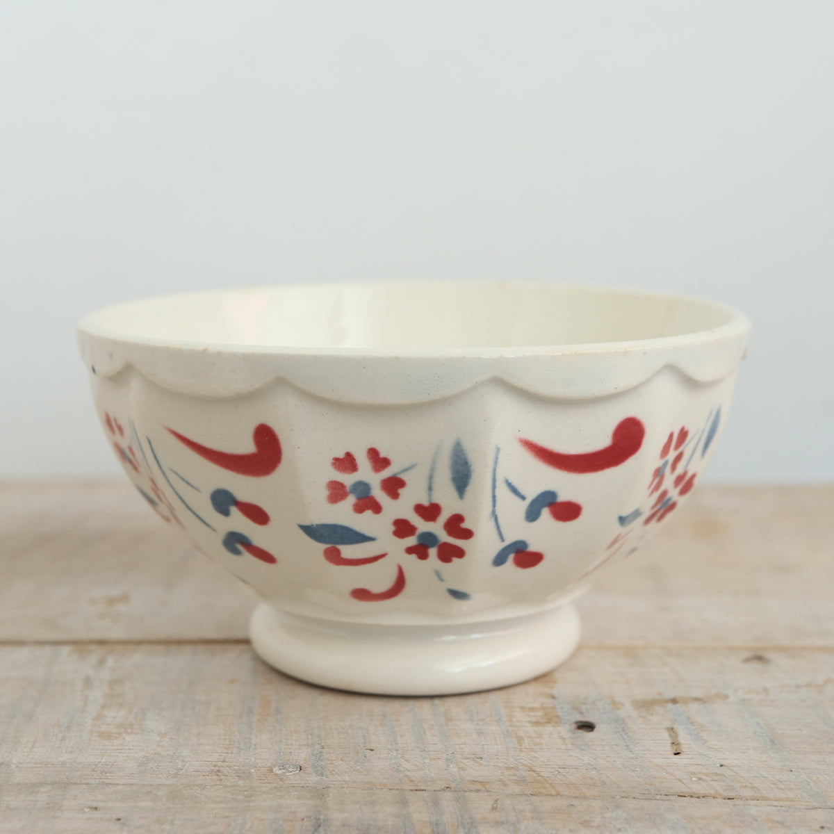 アンティーク プチ カフェオレボウル 9317 スカラップ サルグミンヌ フランス Digoin & Sarreguemines Antique Bowl