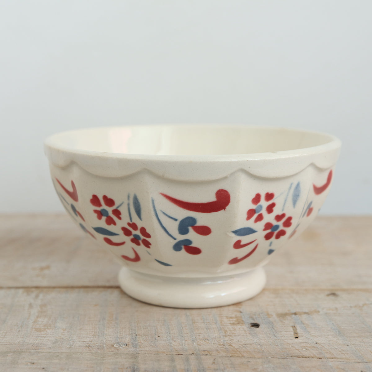 アンティーク プチ カフェオレボウル 9317 スカラップ サルグミンヌ フランス Digoin & Sarreguemines Antique Bowl