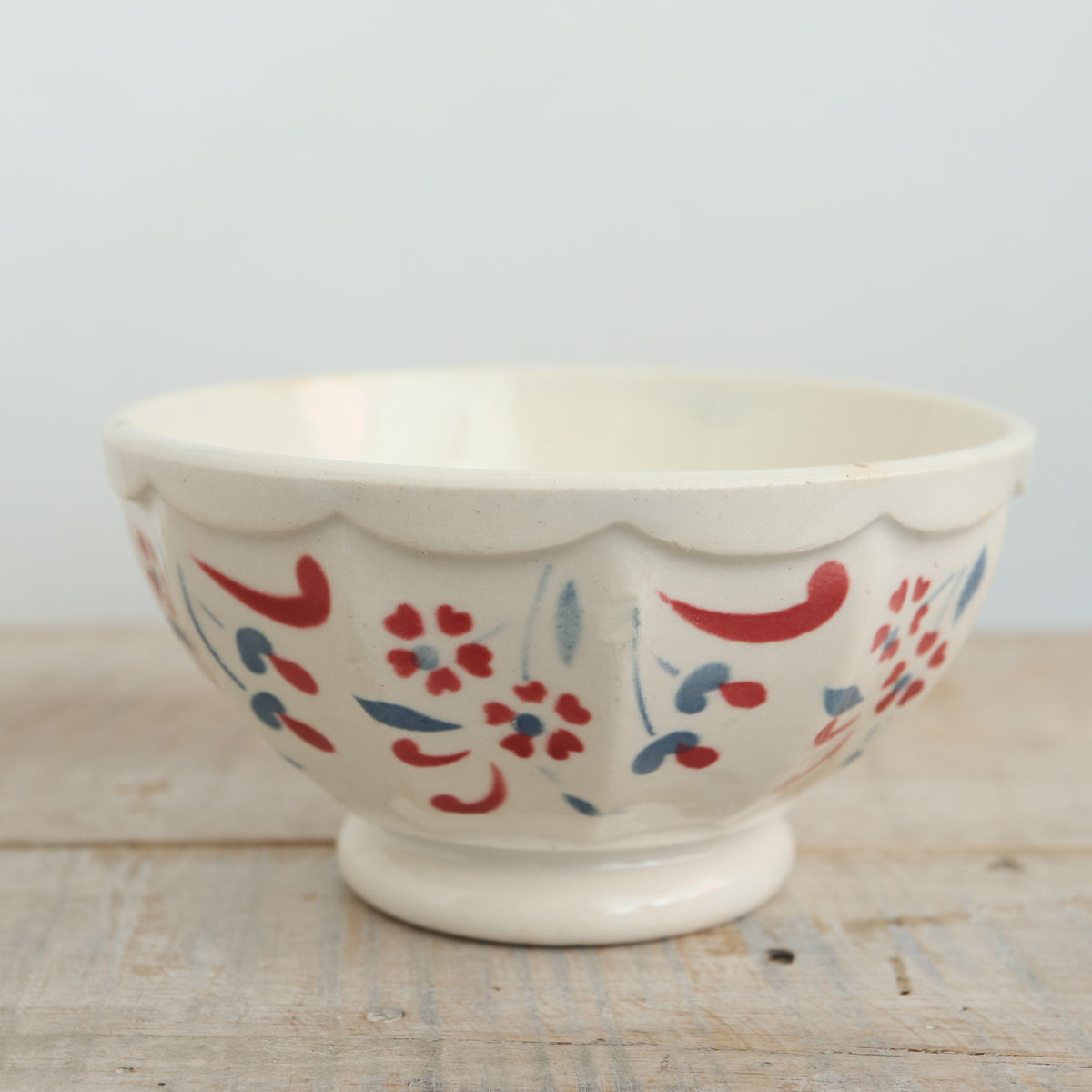 アンティーク プチ カフェオレボウル 9317 スカラップ サルグミンヌ フランス Digoin & Sarreguemines Antique Bowl