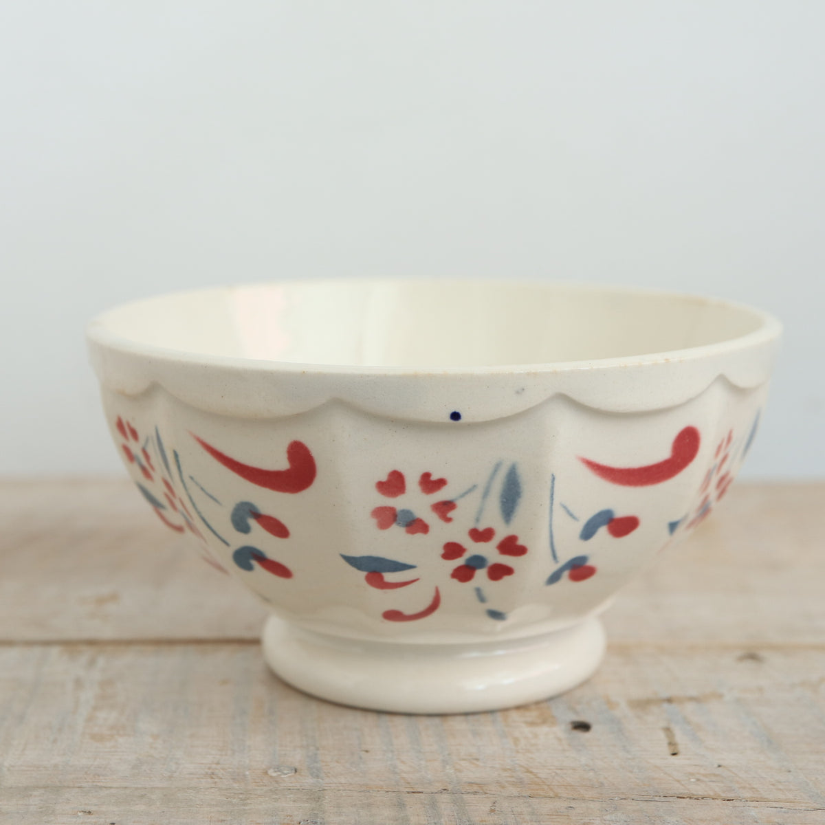 アンティーク プチ カフェオレボウル 9317 スカラップ サルグミンヌ フランス Digoin & Sarreguemines Antique Bowl