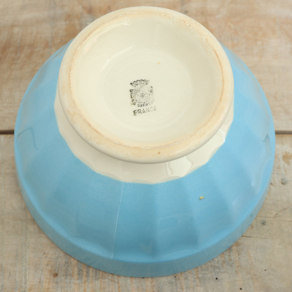 アンティーク カフェオレボウル ライトブルー サルグミンヌ フランス Digoin & Sarreguemines Antique Bowl