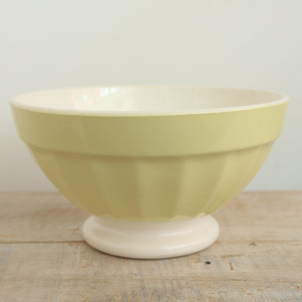 アンティーク カフェオレボウル ライトイエロー サルグミンヌ フランス Digoin & Sarreguemines Antique Bowl