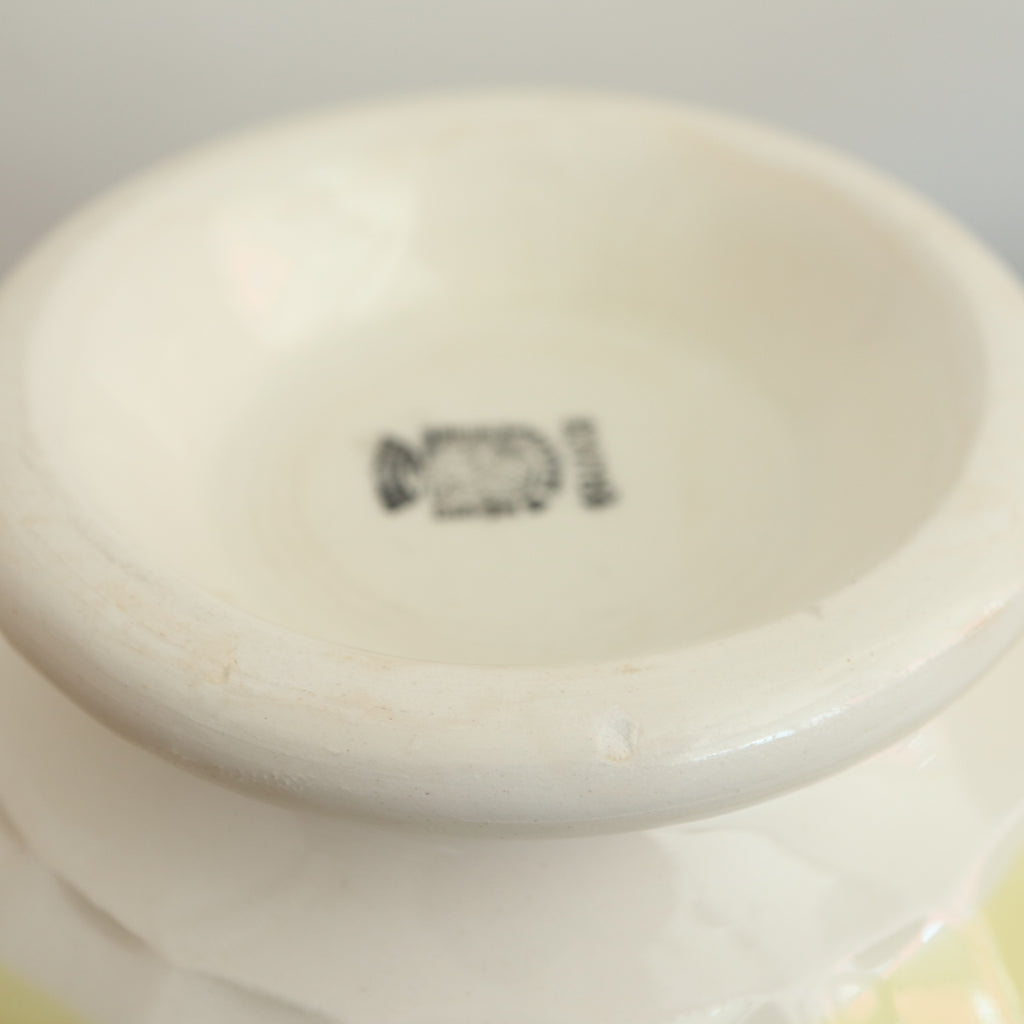 アンティーク カフェオレボウル ライトイエロー サルグミンヌ フランス Digoin & Sarreguemines Antique Bowl