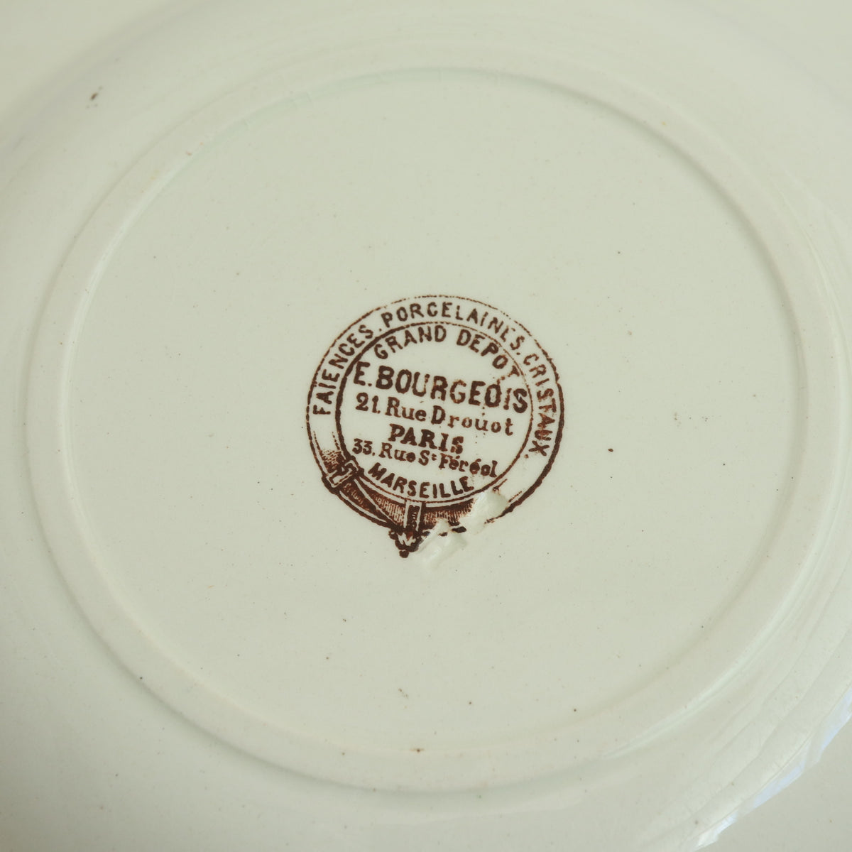 アンティーク プレート 深皿 エミールブルジョワ フランス Emile bourgeois Antique Plate