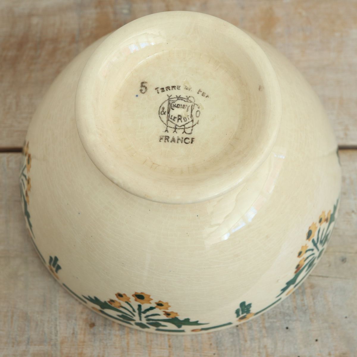 アンティーク カフェオレボウル ミモザ ショワジールロワ フランス CHOISY LE ROI FRANCE Antique Bowl