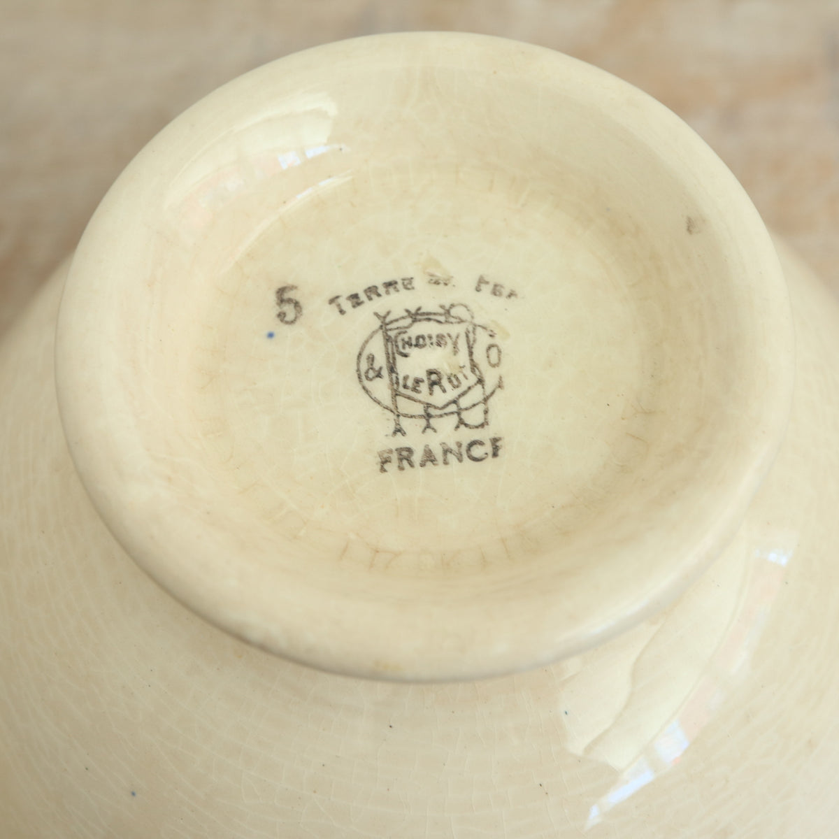 アンティーク カフェオレボウル ミモザ ショワジールロワ フランス CHOISY LE ROI FRANCE Antique Bowl