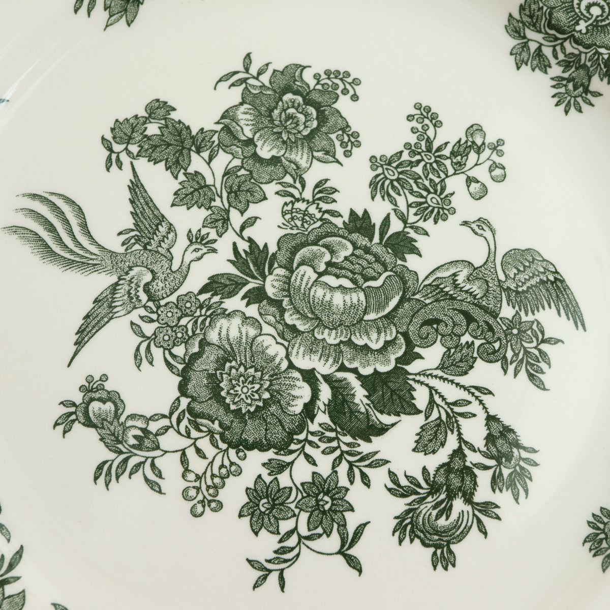 バーレイ グリーン アジアティックフェザンツ プレートM Burleigh Green Asiatic Pheasants Plate 22cm