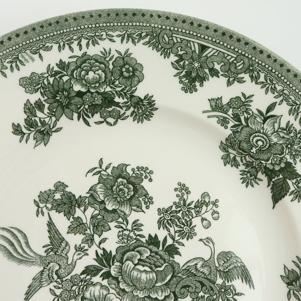 バーレイ グリーン アジアティックフェザンツ プレートM Burleigh Green Asiatic Pheasants Plate 22cm