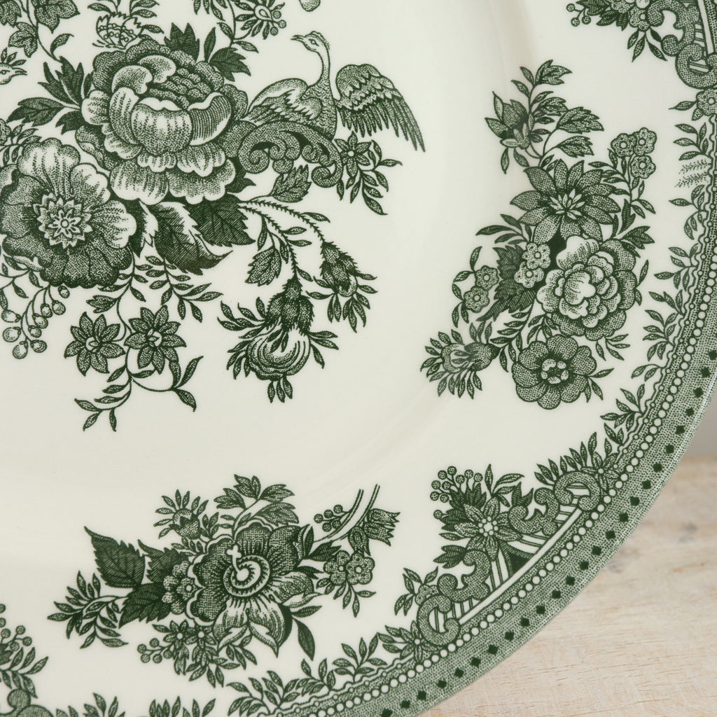 バーレイ グリーン アジアティックフェザンツ プレートM Burleigh Green Asiatic Pheasants Plate 22cm