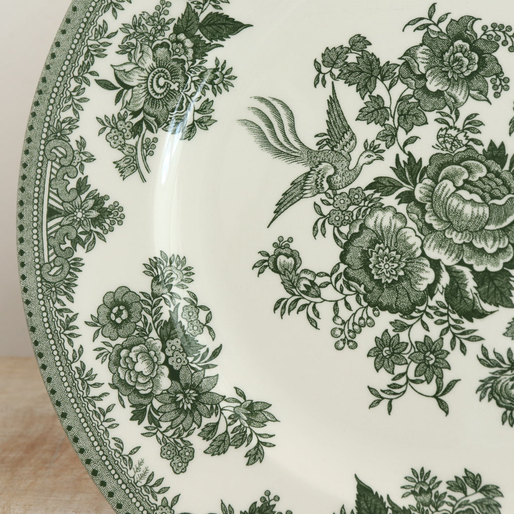 バーレイ グリーン アジアティックフェザンツ プレートM Burleigh Green Asiatic Pheasants Plate 22cm