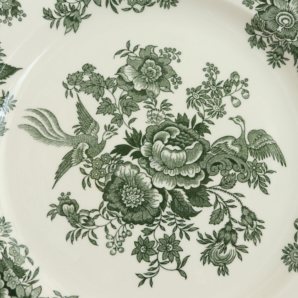 バーレイ グリーン アジアティックフェザンツ プレートL Burleigh Green Asiatic Pheasants Plate 25.5cm