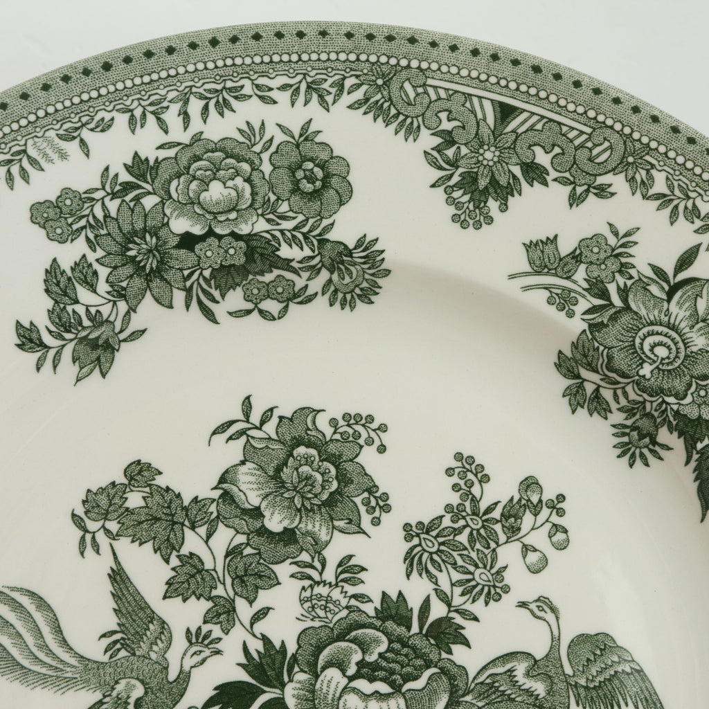 バーレイ グリーン アジアティックフェザンツ プレートL Burleigh Green Asiatic Pheasants Plate 25.5cm