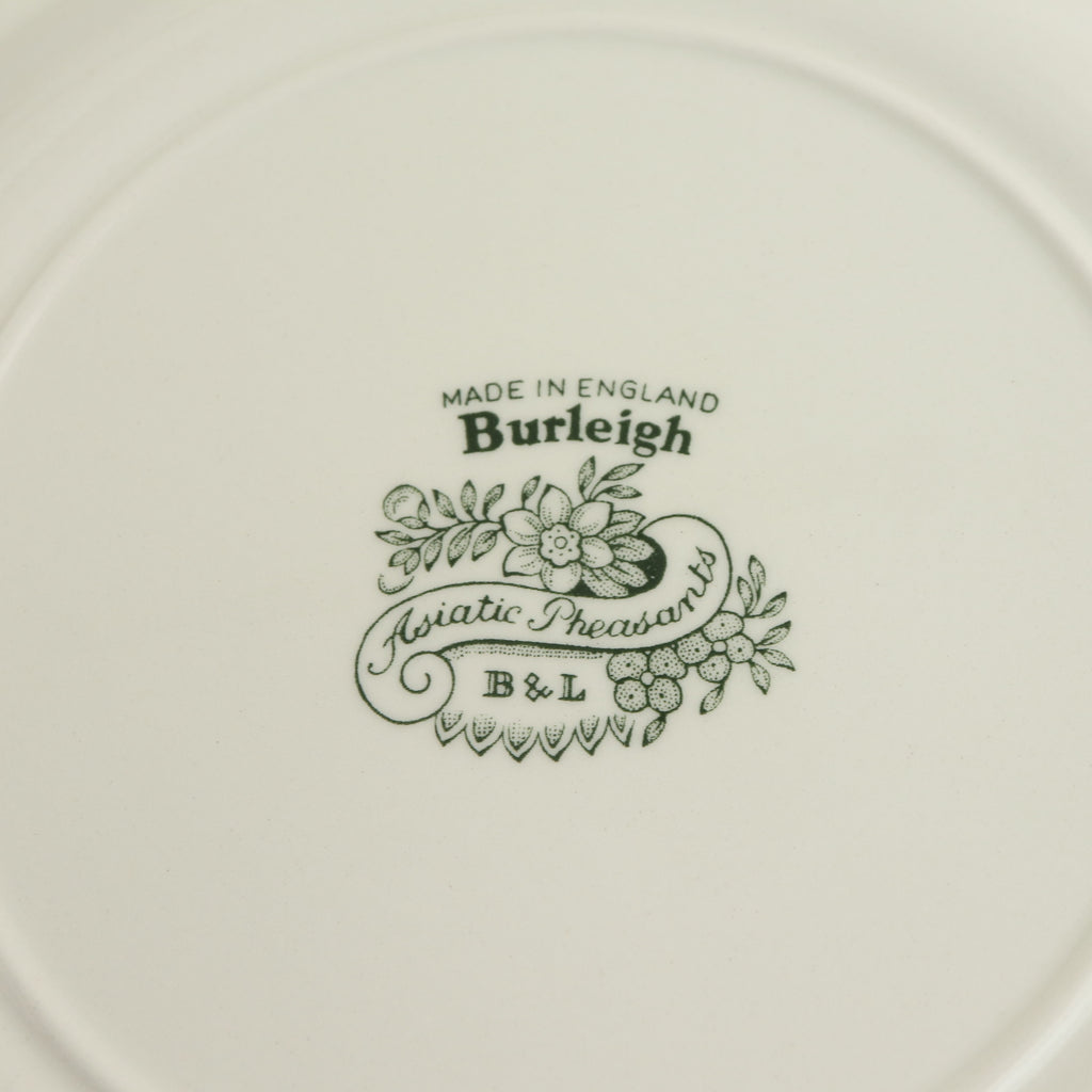 バーレイ グリーン アジアティックフェザンツ プレートL Burleigh Green Asiatic Pheasants Plate 25.5cm