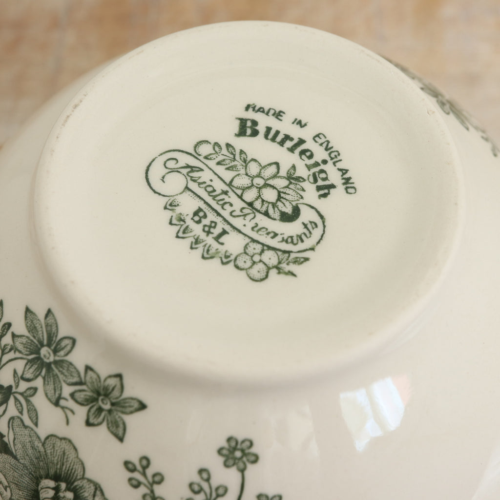 バーレイ グリーン アジアティックフェザンツ シュガーボウルL Burleigh Green Asiatic Pheasants  Sugar bowl L