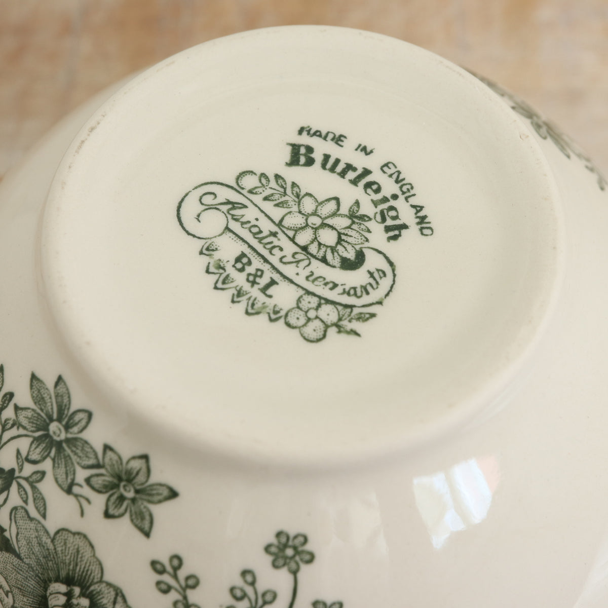 バーレイ グリーン アジアティックフェザンツ シュガーボウルL Burleigh Green Asiatic Pheasants  Sugar bowl L