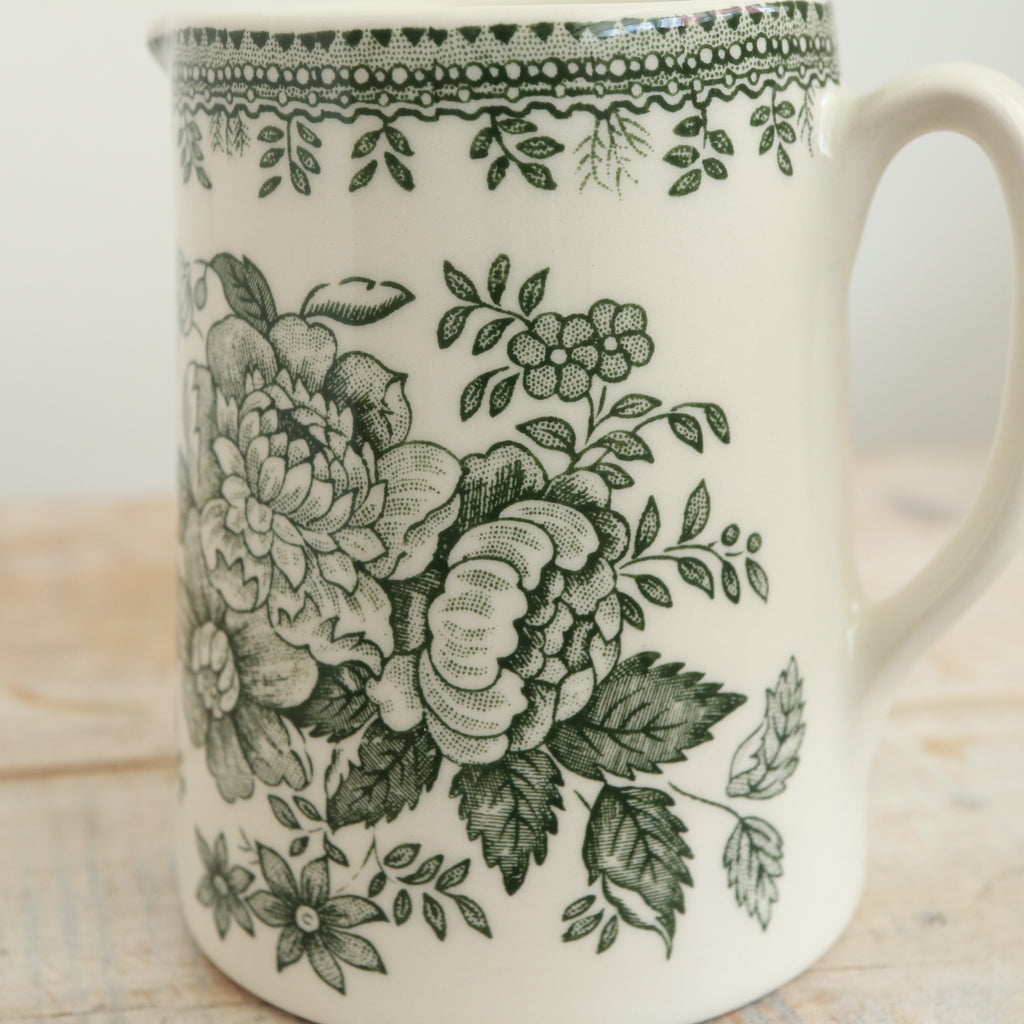 バーレイ グリーン アジアティックフェザンツ タンカードジャグS Burleigh Green Asiatic Pheasants Tankard Jug S