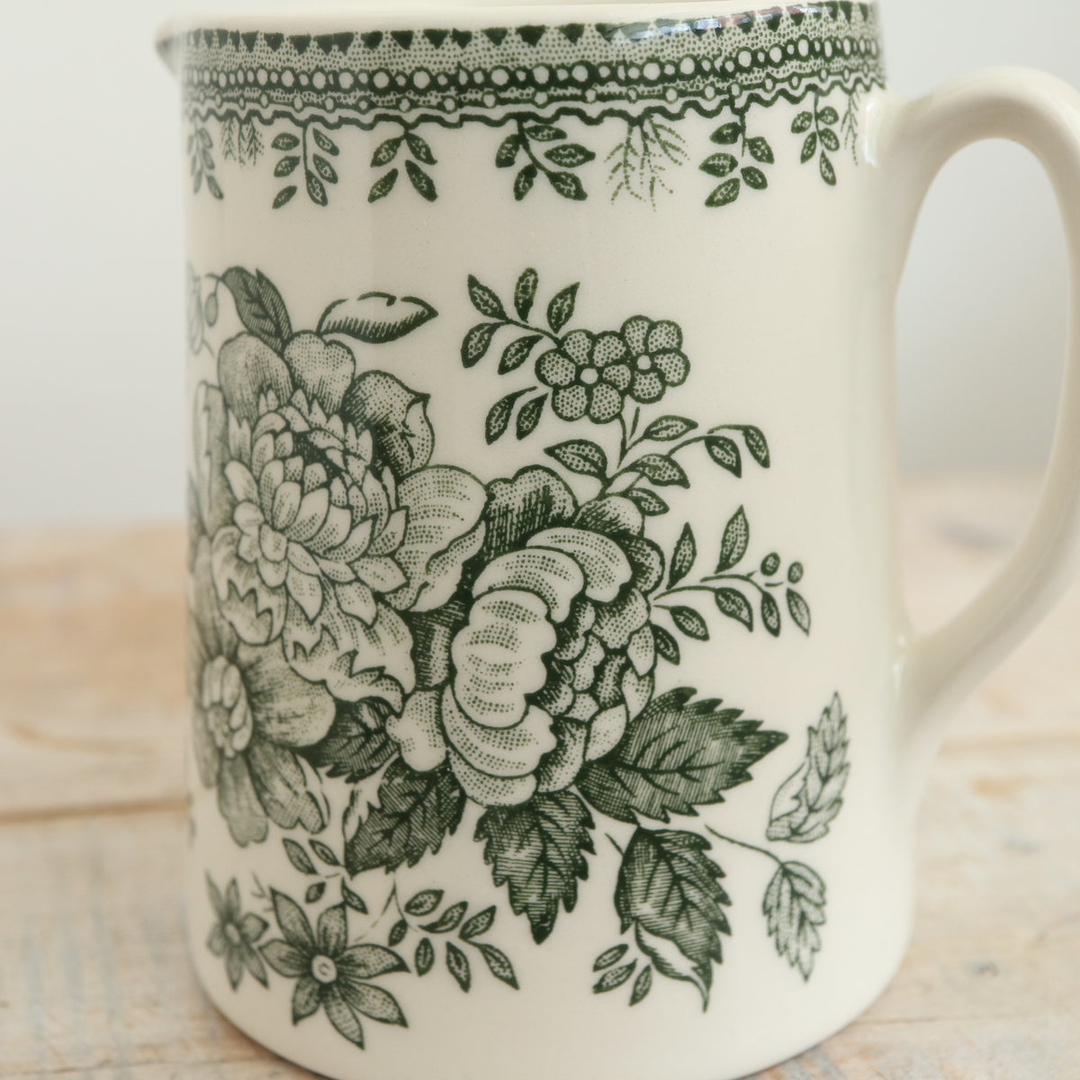 バーレイ グリーン アジアティックフェザンツ タンカードジャグS Burleigh Green Asiatic Pheasants Tankard Jug S