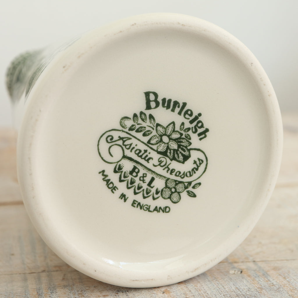 バーレイ グリーン アジアティックフェザンツ タンカードジャグS Burleigh Green Asiatic Pheasants Tankard Jug S