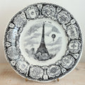 アンティークプレート エッフェル塔 パリ万博 クレイユモントロー フランス Tour Eiffel Creil Montereau FRANCE