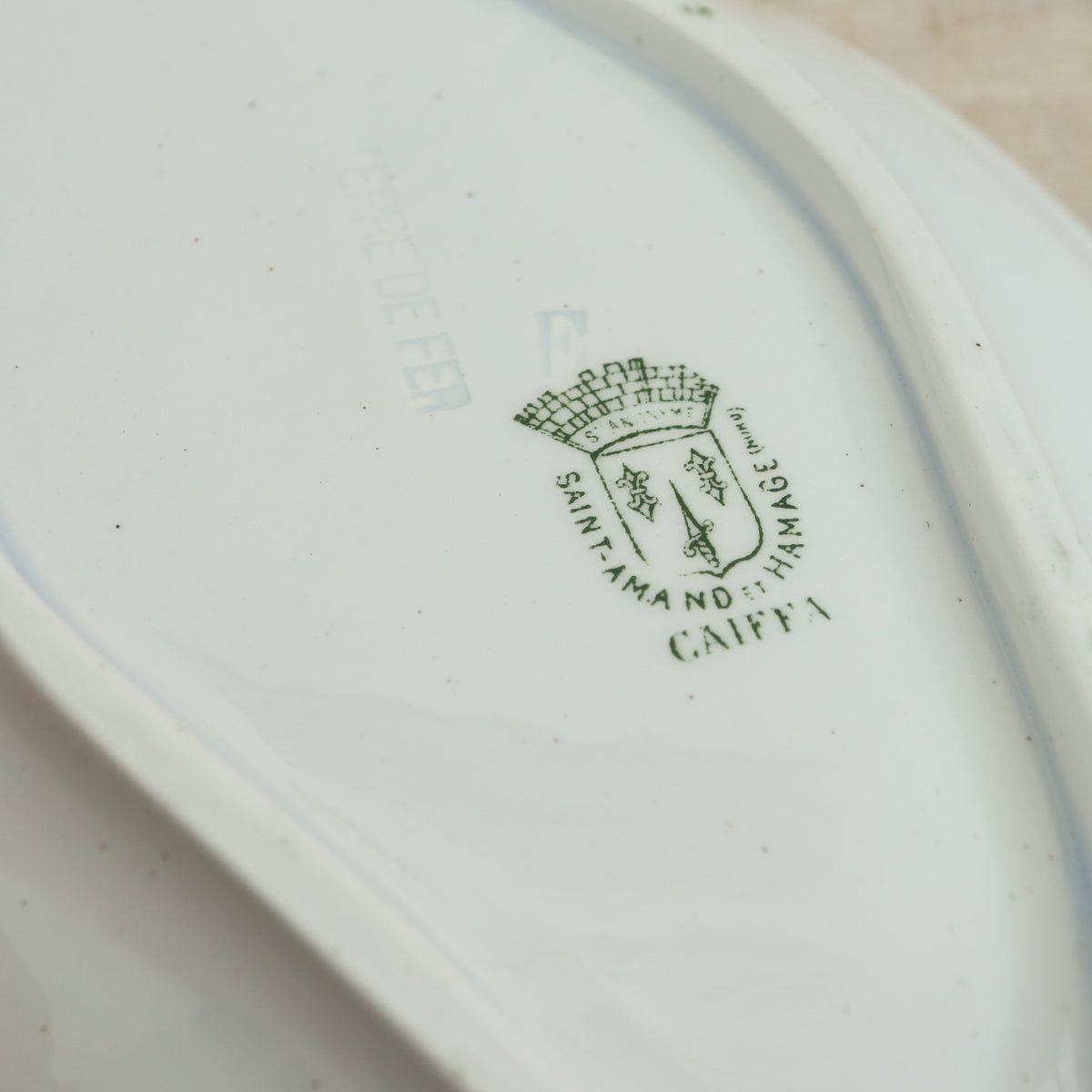 アンティーク ラヴィエ オーバル皿 サンタマン フランス CAIFFA SAINT AMAND HAMAGE FRANCE