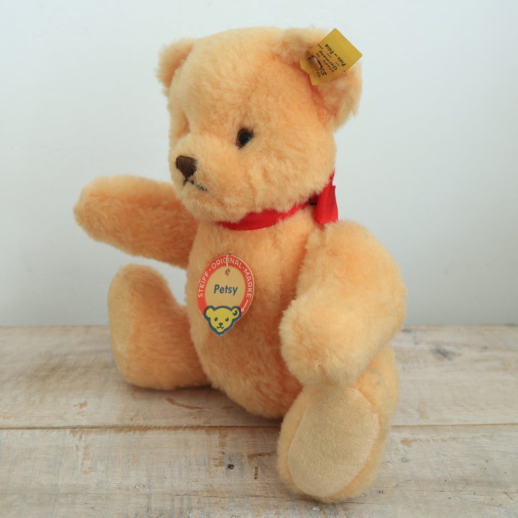 アンティーク シュタイフ テディベア Steiff Dralon Teddy Petsy 24cm