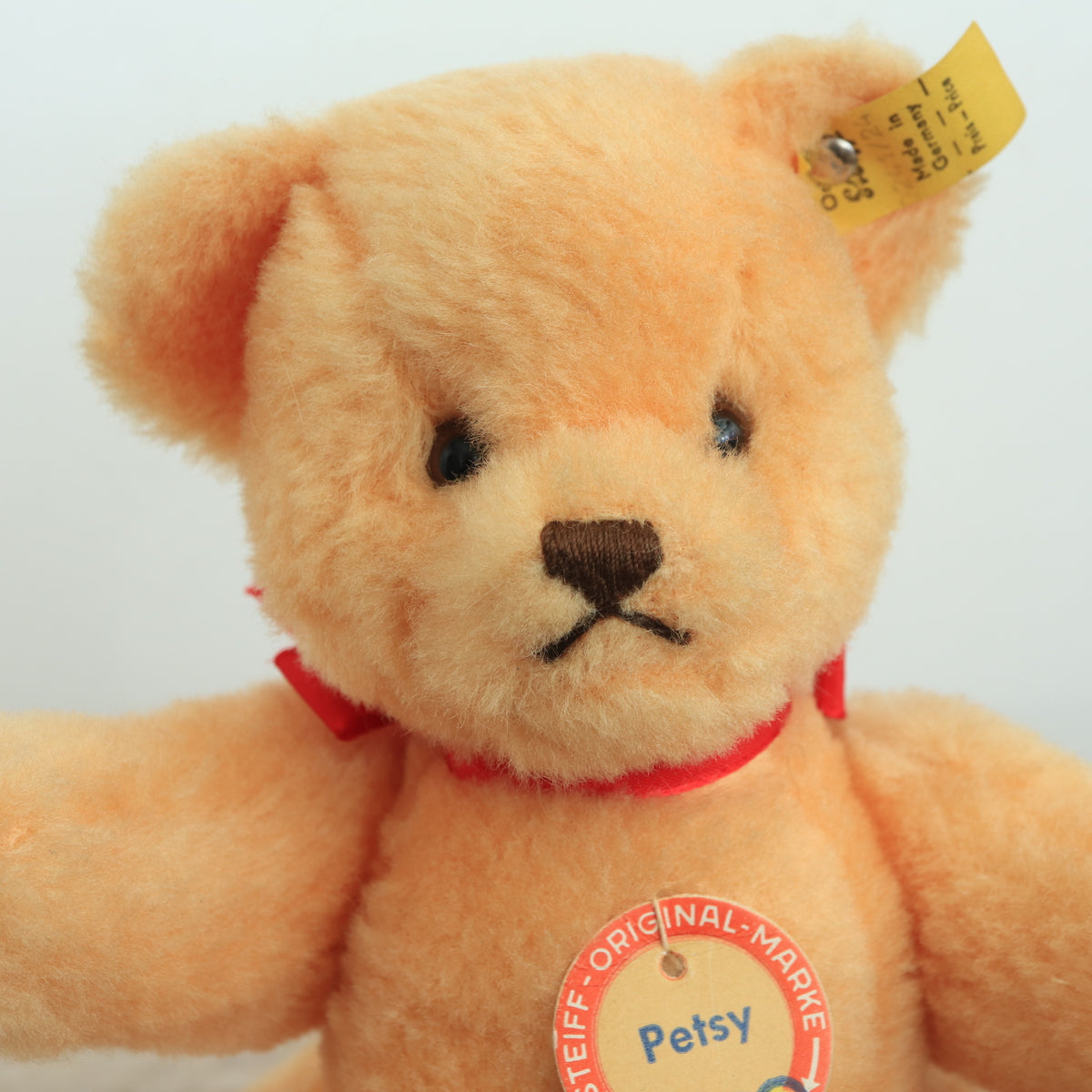 アンティーク シュタイフ テディベア Steiff Dralon Teddy Petsy 24cm