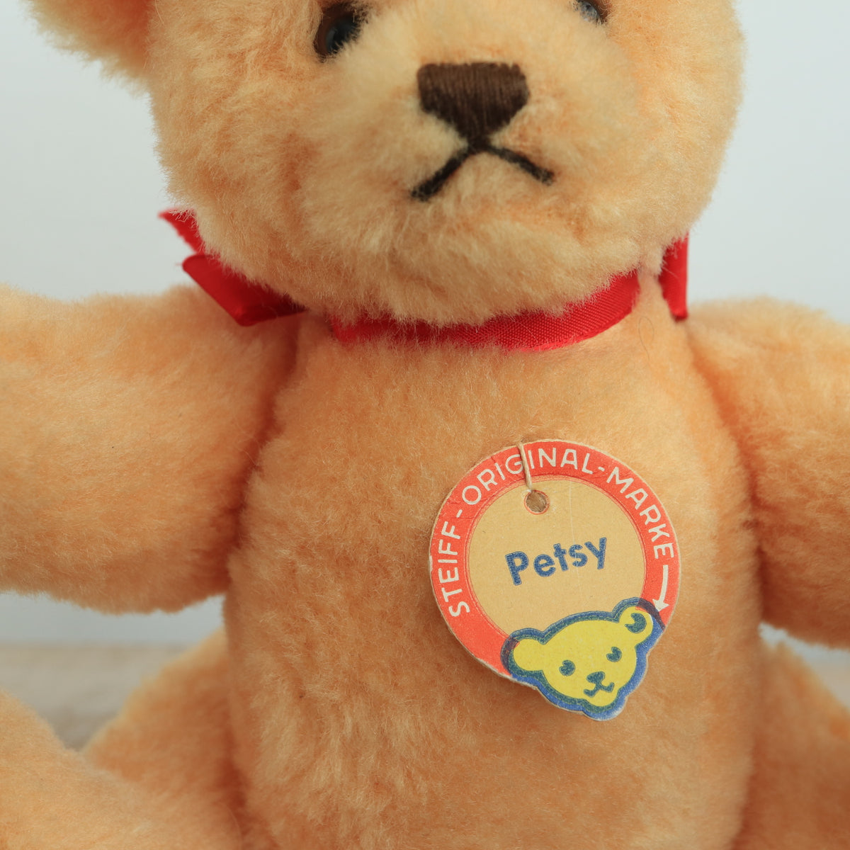 アンティーク シュタイフ テディベア Steiff Dralon Teddy Petsy 24cm