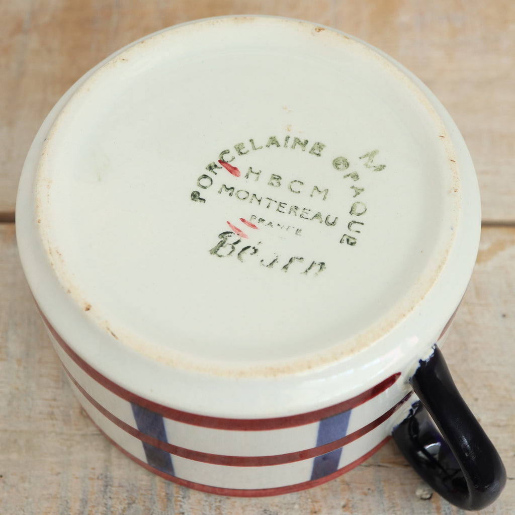 アンティーク カップ＆ソーサー バスク ベアルヌ クレイユモントロー フランス BEARN Creil Montereau FRANCE