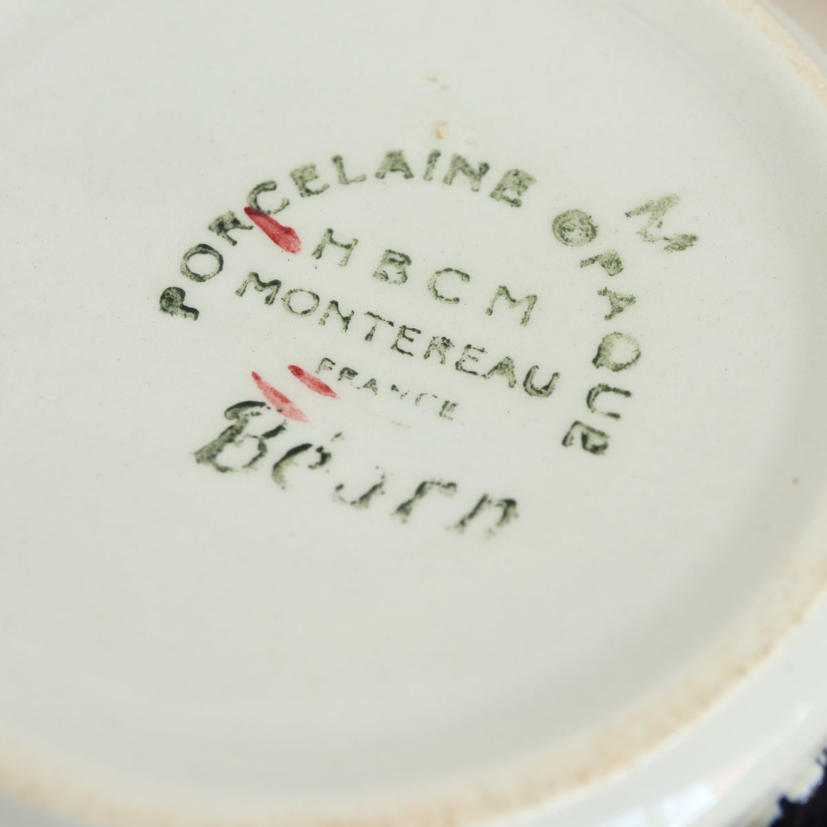 アンティーク カップ＆ソーサー バスク ベアルヌ クレイユモントロー フランス BEARN Creil Montereau FRANCE