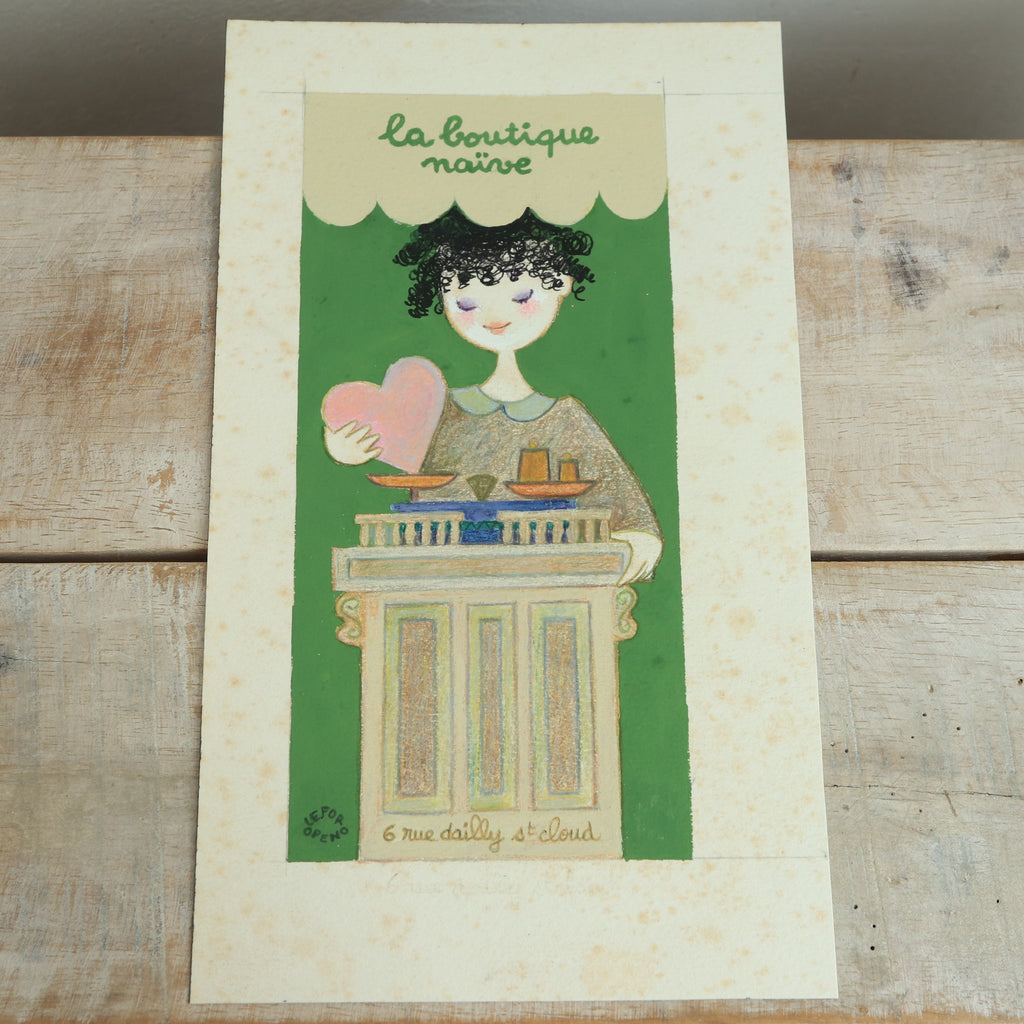ルフォール・オプノ オリジナル原画  La Boutique Naive Lefor Openo Original artwork