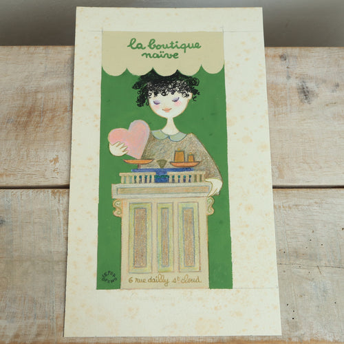 ルフォール・オプノ オリジナル原画  La Boutique Naive Lefor Openo Original artwork