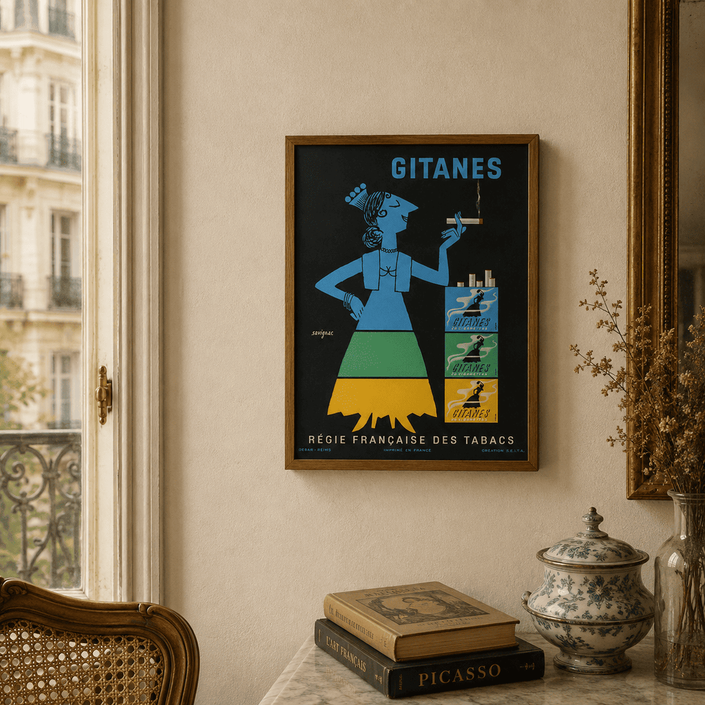 サヴィニャック ジタン ヴィンテージポスター Savignac Cigarettes GITANES