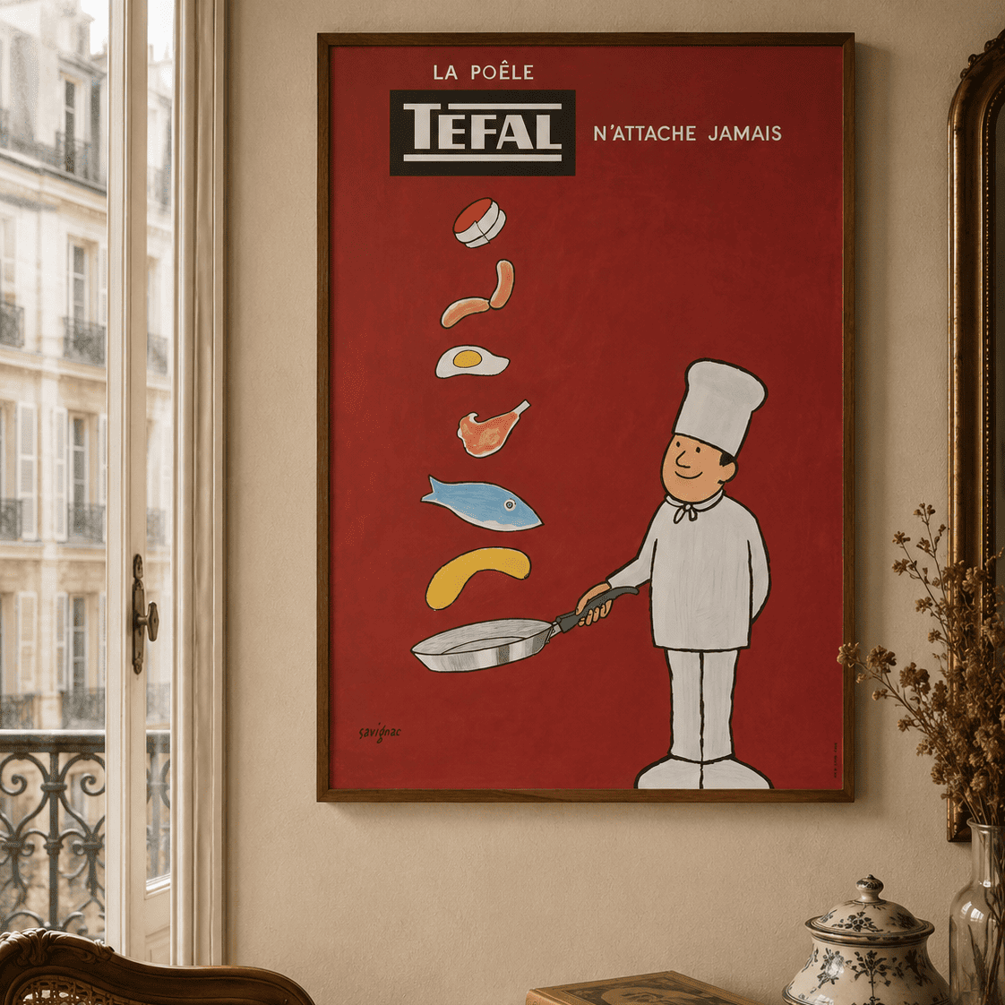 サヴィニャック ティファール リトグラフ ポスター SAVIGNAC TEFAL