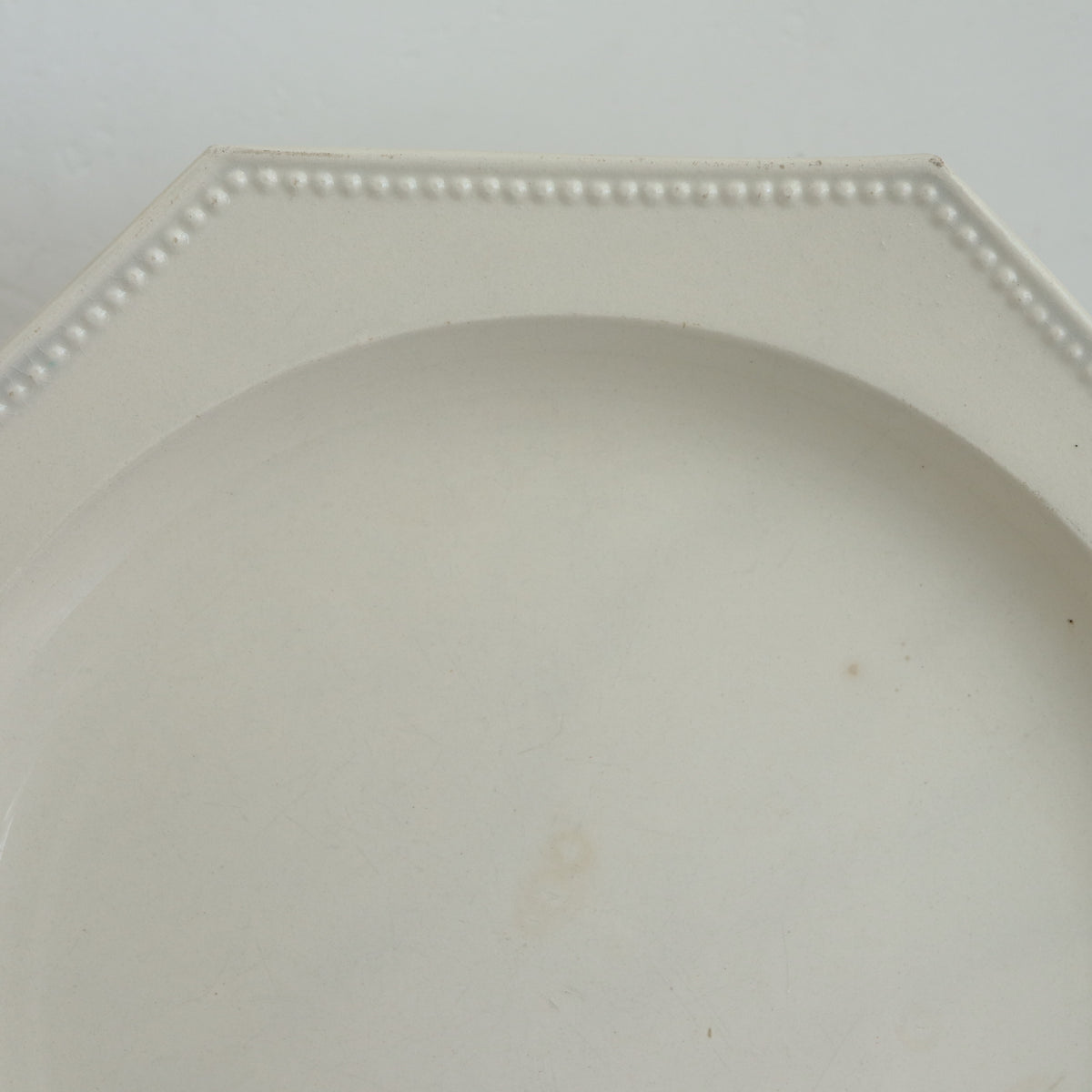 アンティーク プレート ファイアンスフィーヌ オクトゴナル デザート皿 モントロー フランス Faience Fine Octogonal Montereau FRANCE