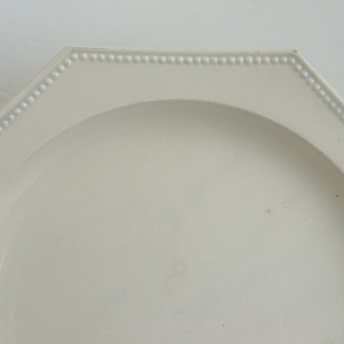 アンティーク プレート ファイアンスフィーヌ オクトゴナル デザート皿 モントロー フランス Faience Fine Octogonal Montereau FRANCE