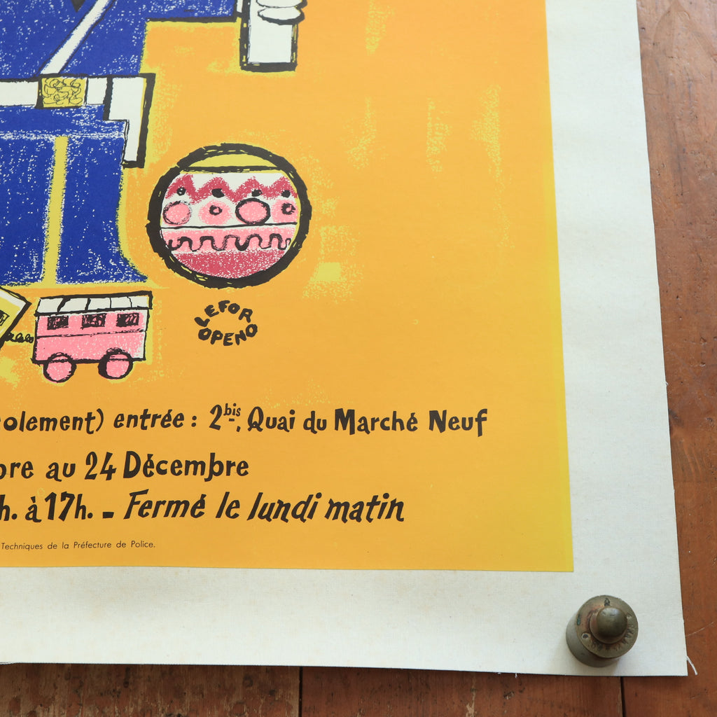 ルフォール・オプノ NOEL 62 ビンテージポスター Fondation Louis Lepine Lefor Openo